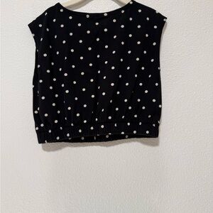 GAP Kids Black Top with White Dots